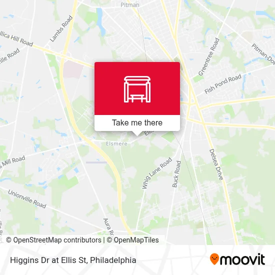 Higgins Dr at Ellis St map