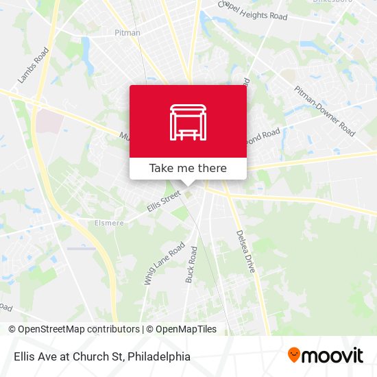 Ellis Ave at Church St map