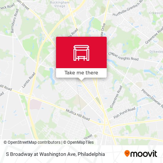 S Broadway at Washington Ave map