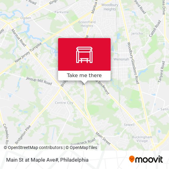 Main St at Maple Ave# map