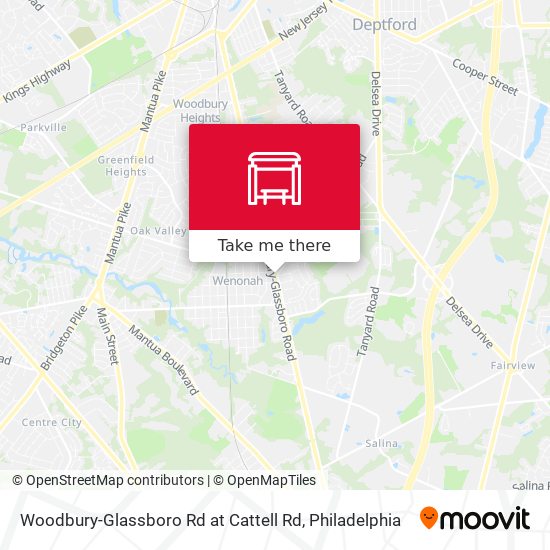 Woodbury-Glassboro Rd at Cattell Rd map