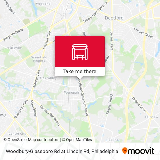Mapa de Woodbury-Glassboro Rd at Lincoln Rd