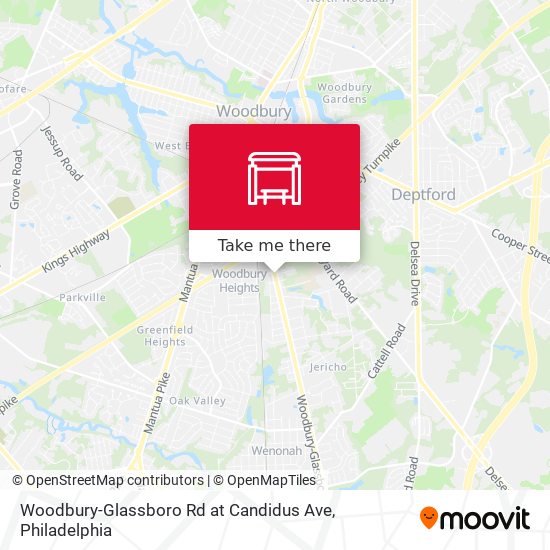 Mapa de Woodbury-Glassboro Rd at Candidus Ave