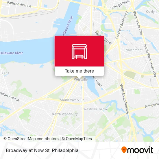 Broadway at New St map