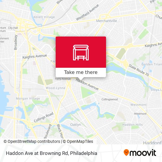 Haddon Ave at Browning Rd map