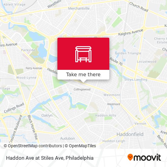 Haddon Ave at Stiles Ave map