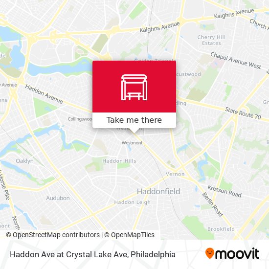 Haddon Ave at Crystal Lake Ave map