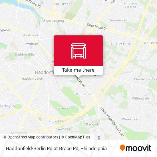 Haddonfield-Berlin Rd at Brace Rd map
