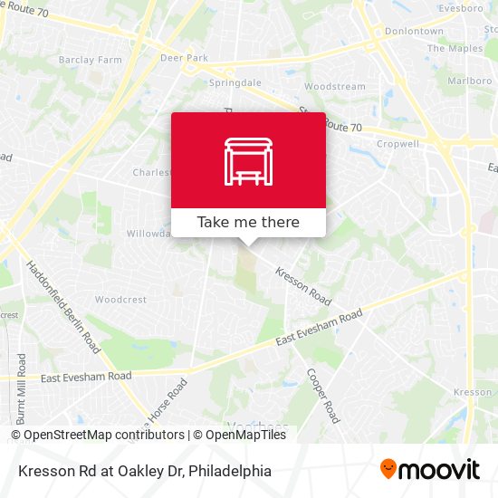 Kresson Rd at Oakley Dr map