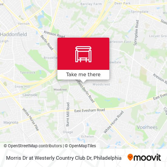 Morris Dr at Westerly Country Club Dr map