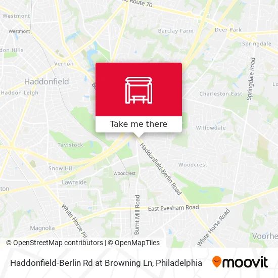 Haddonfield-Berlin Rd at Browning Ln map