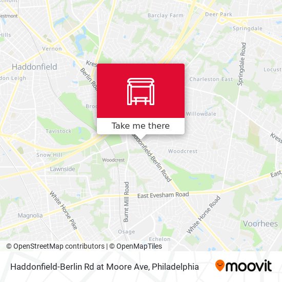 Haddonfield-Berlin Rd at Moore Ave map