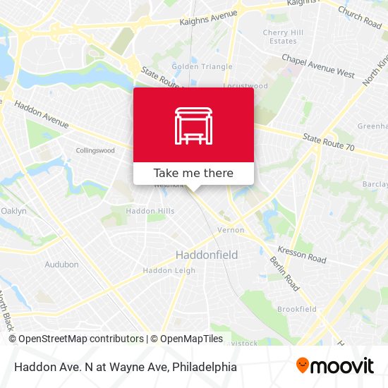 Haddon Ave. N at Wayne Ave map