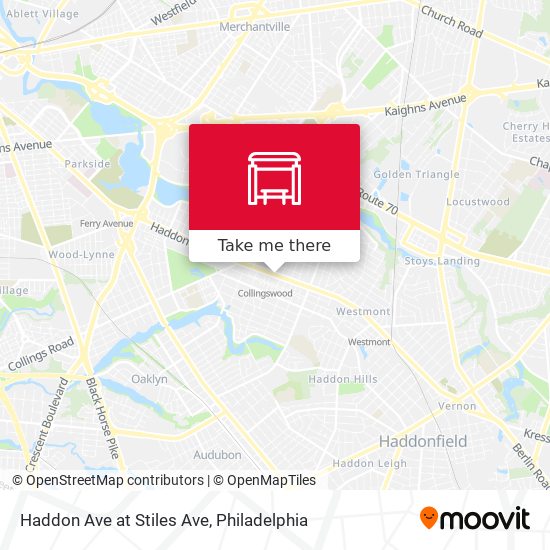 Haddon Ave at Stiles Ave map