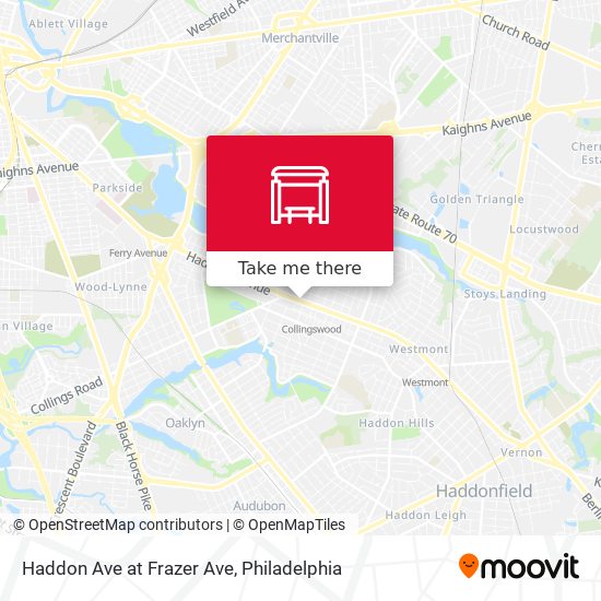 Haddon Ave at Frazer Ave map