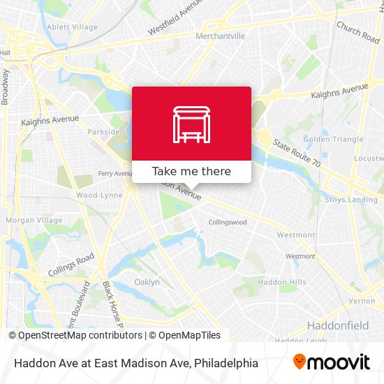 Haddon Ave at East Madison Ave map