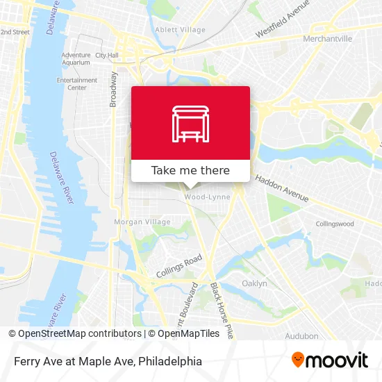 Ferry Ave at Maple Ave map