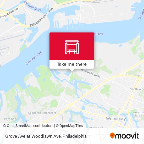Mapa de Grove Ave at Woodlawn Ave