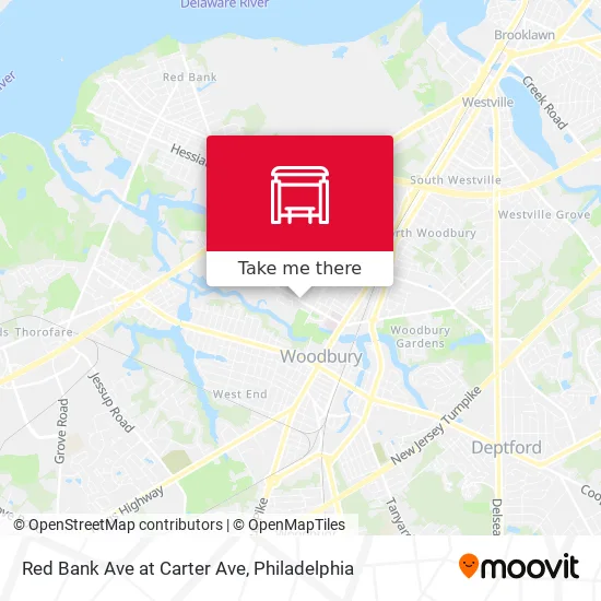 Red Bank Ave at Carter Ave map
