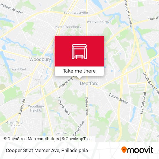 Cooper St at Mercer Ave map