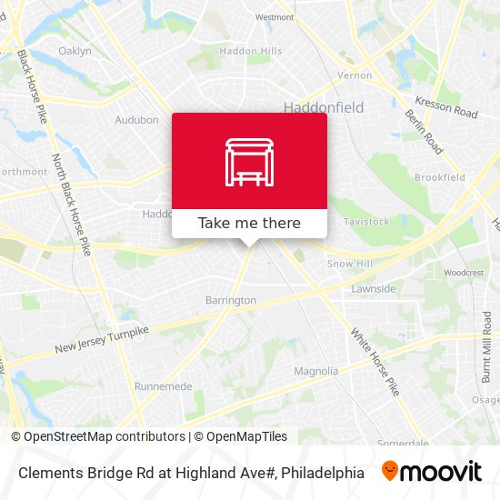 Clements Bridge Rd at Highland Ave# map