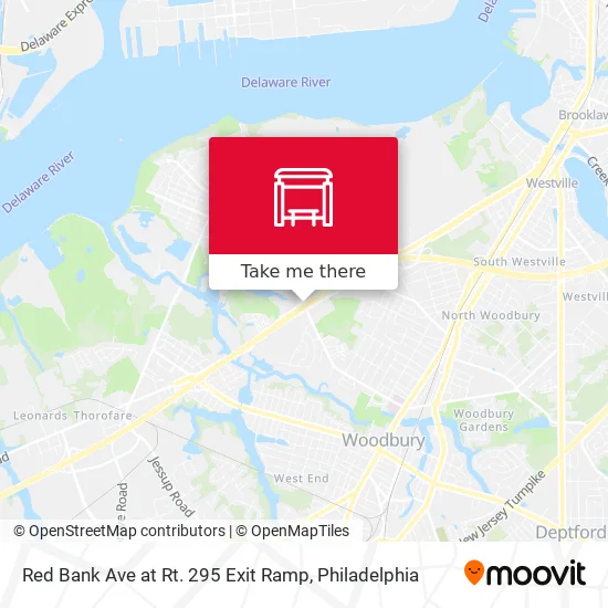 Mapa de Red Bank Ave at Rt. 295 Exit Ramp