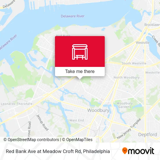 Red Bank Ave at Meadow Croft Rd map