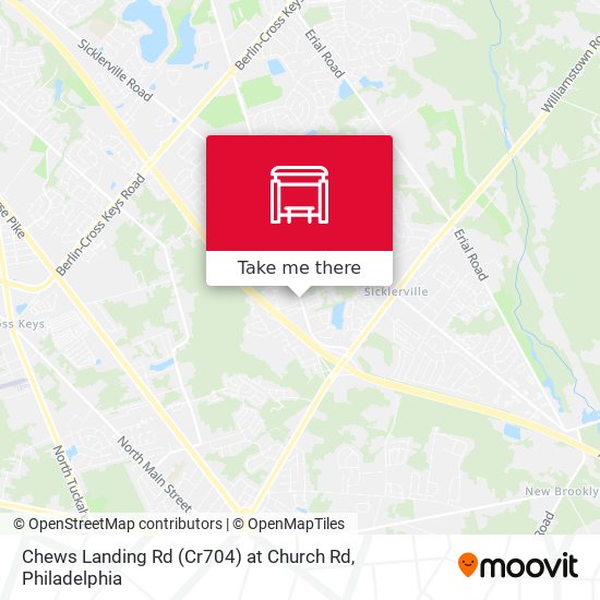 Chews Landing Rd (Cr704) at Church Rd map