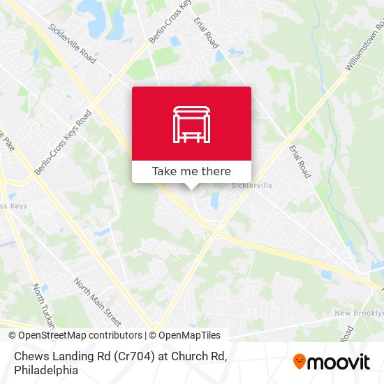 Mapa de Chews Landing Rd (Cr704) at Church Rd