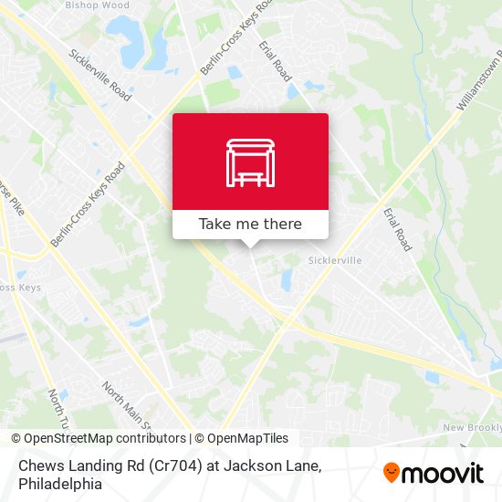 Mapa de Chews Landing Rd (Cr704) at Jackson Lane