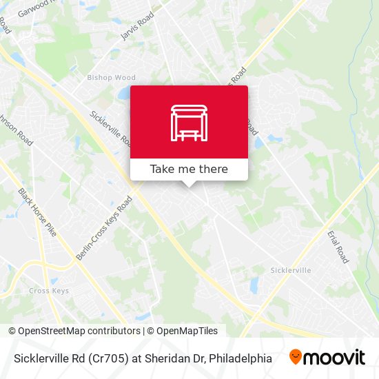 Sicklerville Rd (Cr705) at Sheridan Dr map