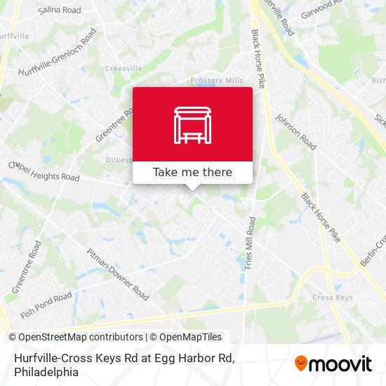 Hurfville-Cross Keys Rd at Egg Harbor Rd map