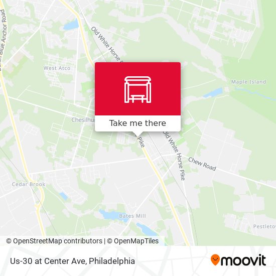 Us-30 at Center Ave map