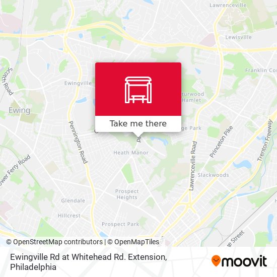 Ewingville Rd at Whitehead Rd. Extension map