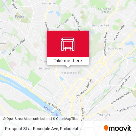 Prospect St at Rosedale Ave map