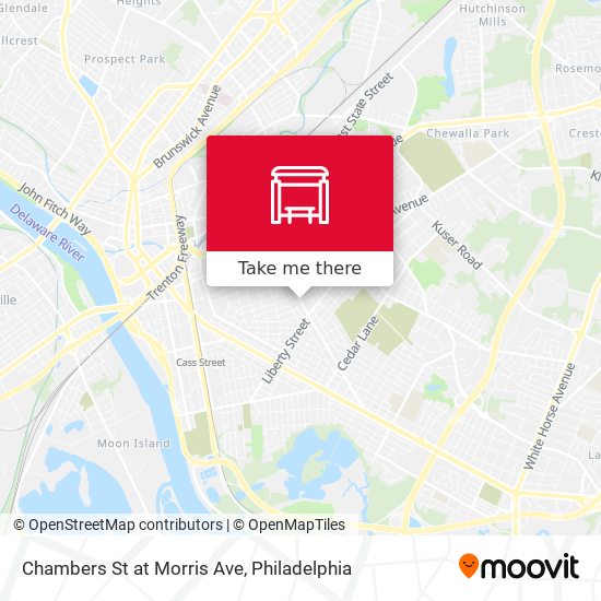 Chambers St at Morris Ave map