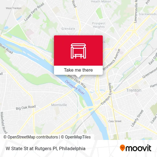 W State St at Rutgers Pl map