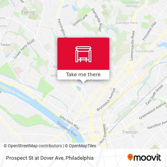 Prospect St at Dover Ave map