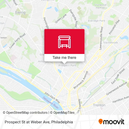 Prospect St at Weber Ave map