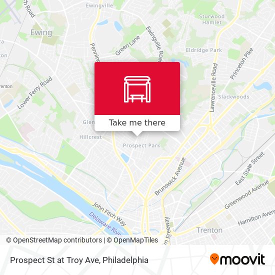 Prospect St at Troy Ave map