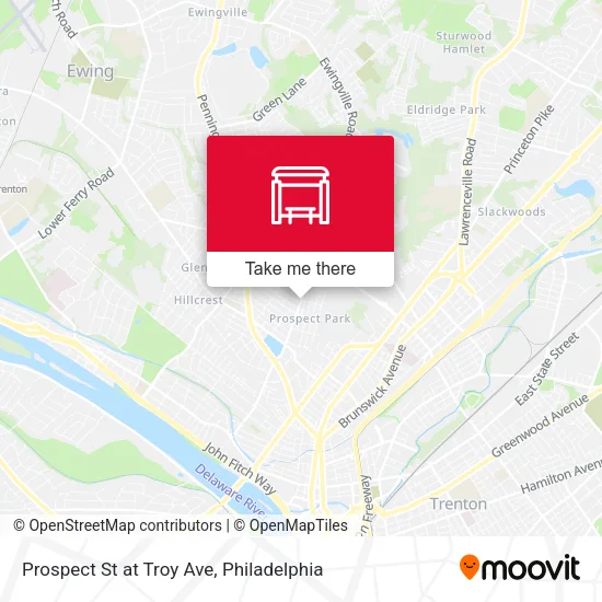 Prospect St at Troy Ave map