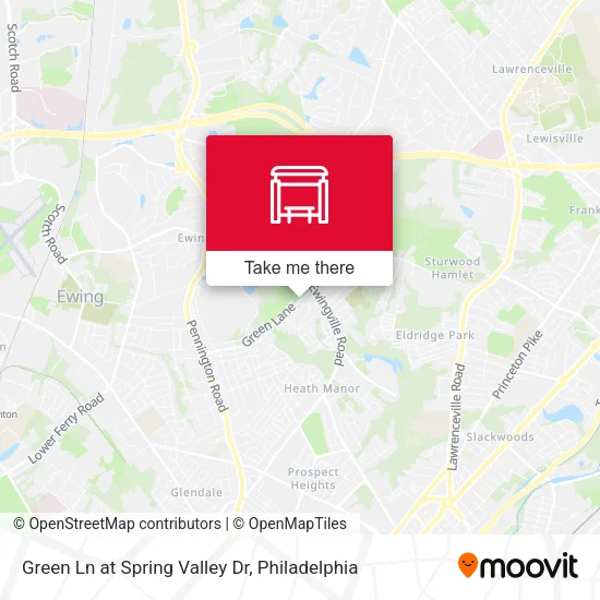 Green Ln at Spring Valley Dr map