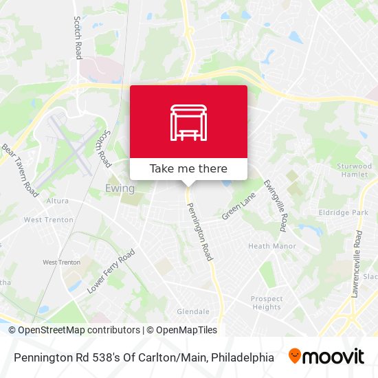 Mapa de Pennington Rd 538's Of Carlton / Main