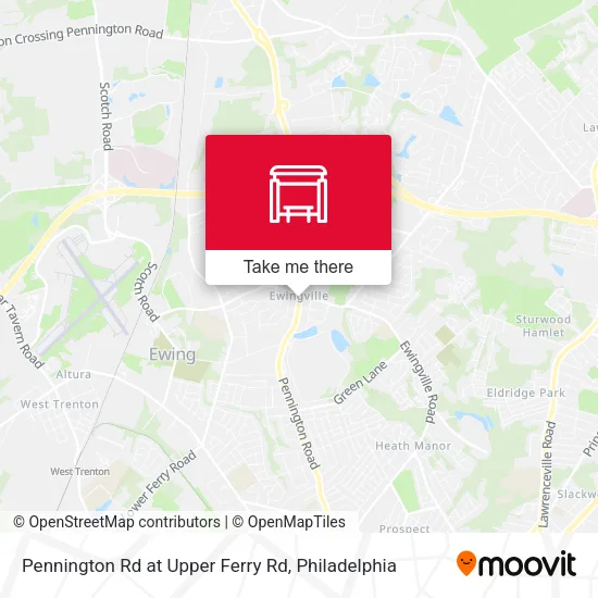 Pennington Rd at Upper Ferry Rd map