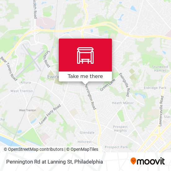 Pennington Rd at Lanning St map