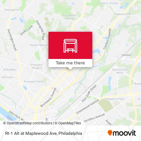Rt-1 Alt at Maplewood Ave map