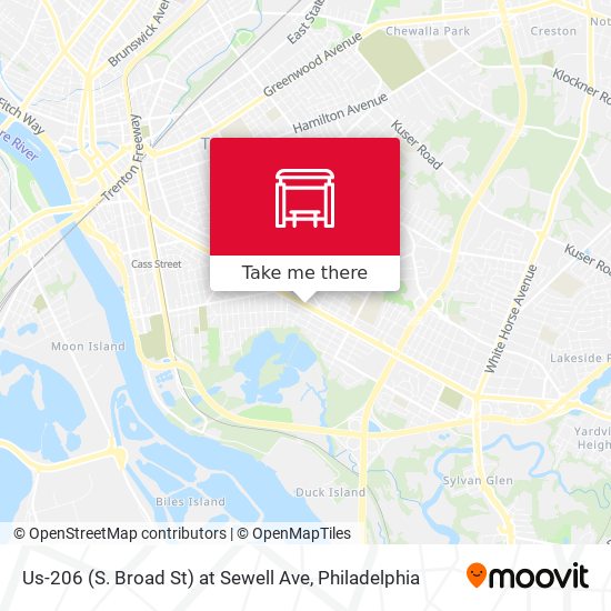 Us-206 (S. Broad St) at Sewell Ave map