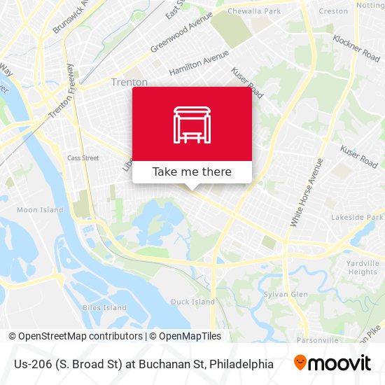 Mapa de Us-206 (S. Broad St) at Buchanan St