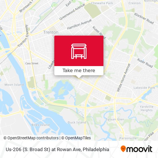 Us-206 (S. Broad St) at Rowan Ave map