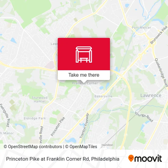 Princeton Pike at Franklin Corner Rd map